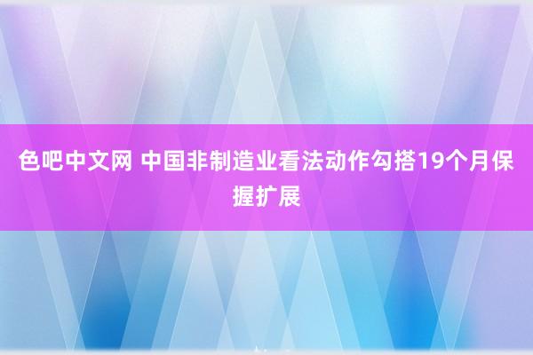 色吧中文网 中国非制造业看法动作勾搭19个月保握扩展