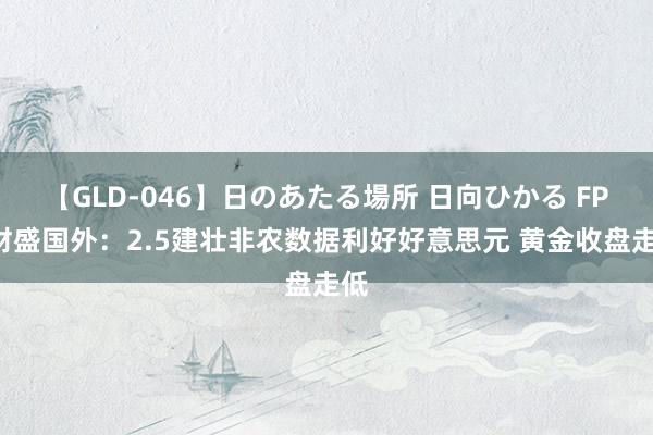 【GLD-046】日のあたる場所 日向ひかる FPG财盛国外：2.5建壮非农数据利好好意思元 黄金收盘走低