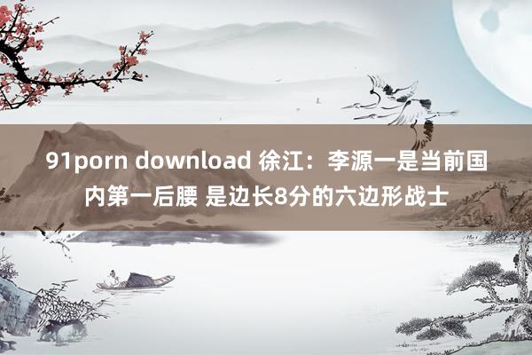 91porn download 徐江：李源一是当前国内第一后腰 是边长8分的六边形战士